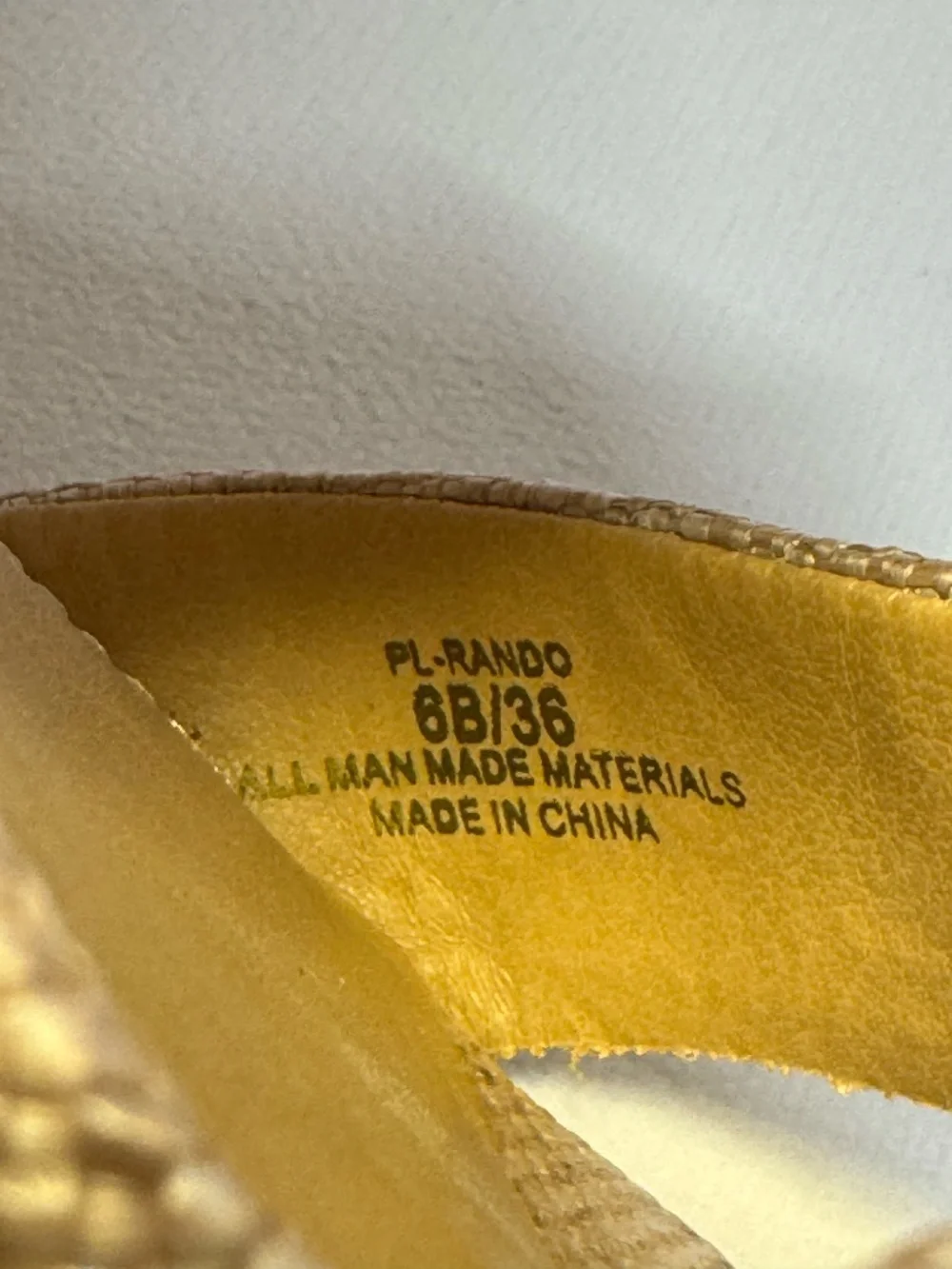BCBGeneration Gold Linen Raffia Cork Wedge Sandals Size 6B